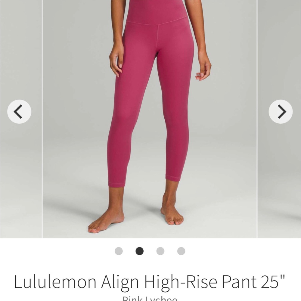Lululemon Align Leggings, Size 6, Pink Lychee